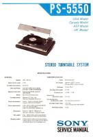 Sony PS-5550 - Service Manual 
